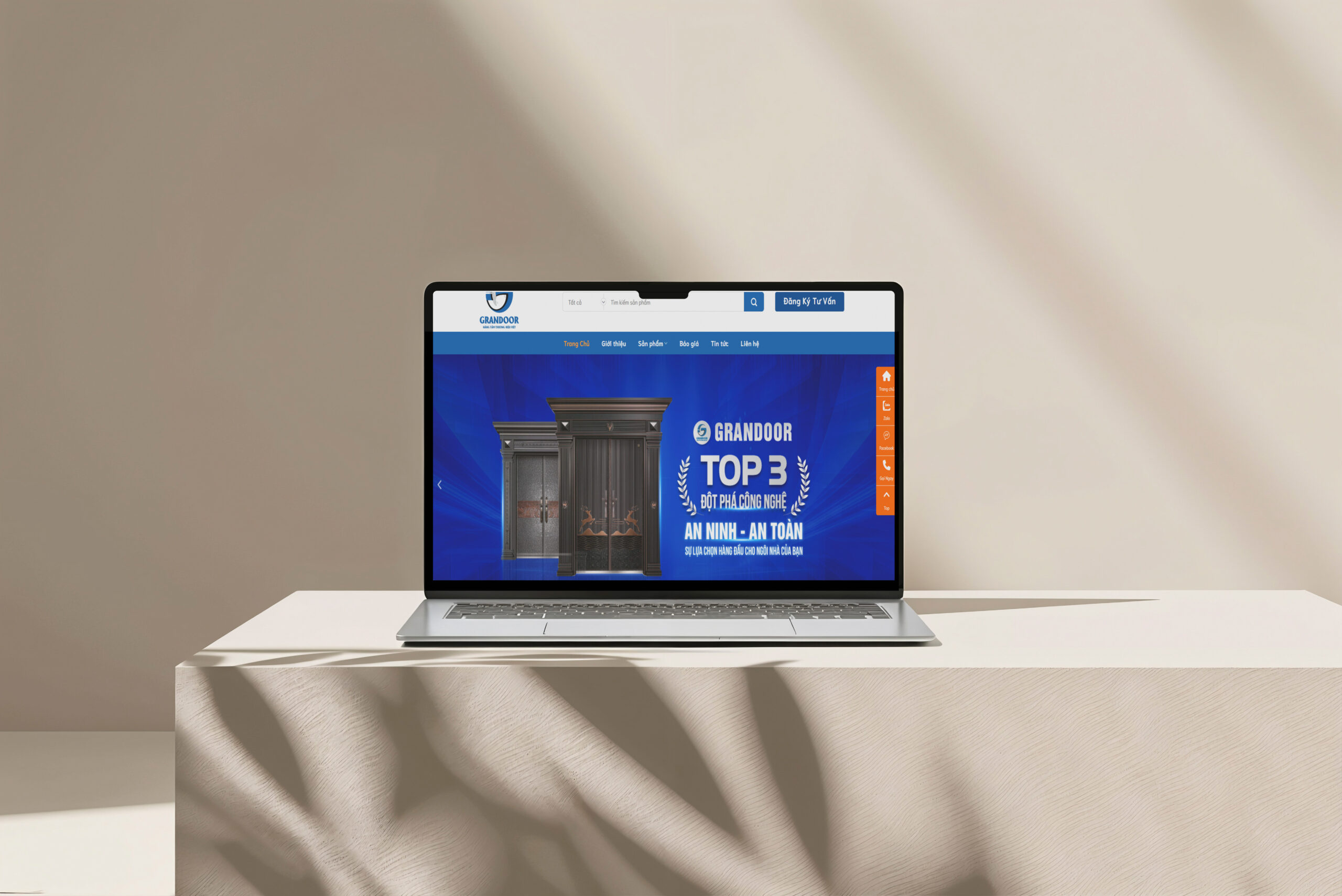 thiết kế website nội thất - grandoor